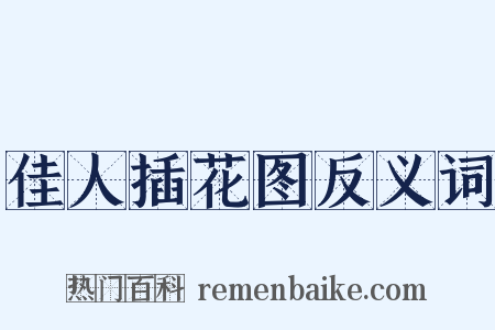 佳人插花图反义词是什么意思的图片